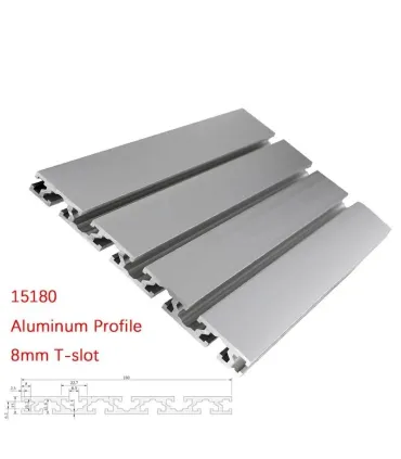 Perfil de Aluminio 15180 Cama CNC 3018 300mm
