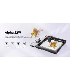 Maquina CNC Laser Alpha 22W - Laser Engraver + Bomba Aire