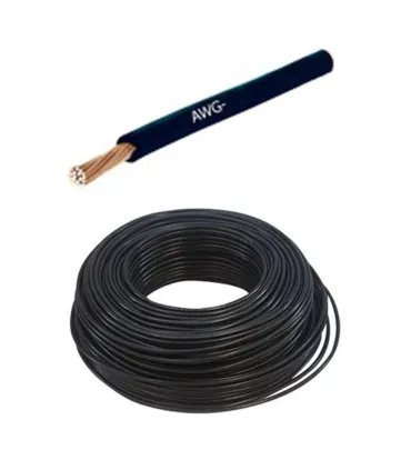 Cable AWG Vehículo Calibre 18 x 1 Metro Negro