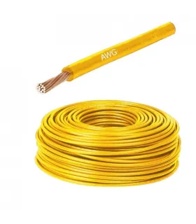 Cable AWG Vehículo Calibre 18 x 1 Metro Amarillo
