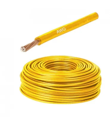 Cable AWG Vehículo Calibre 18 x 1 Metro Amarillo