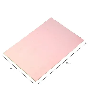 Baquelita PCB Virgen Fibra de Vidrio Doble Capa 20x30cms