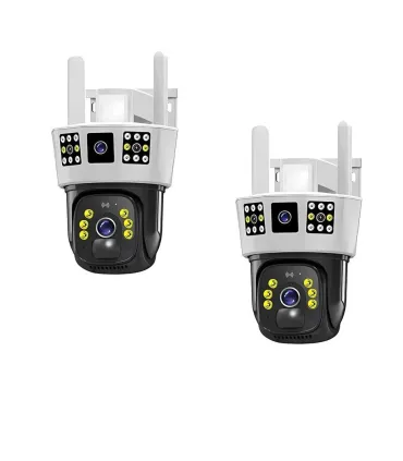 Cámara Solar Wifi Para Exteriores Robótica 3 Lentes