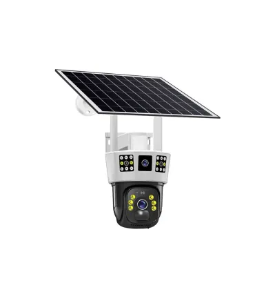 Cámara Solar Wifi Para Exteriores Robótica 3 Lentes