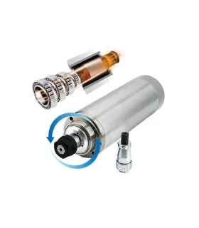 Kit Spindle 1.5KW CNC 220VAC Refrigerado Por Agua