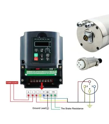 Kit Spindle 1.5KW CNC 220VAC Refrigerado Por Agua