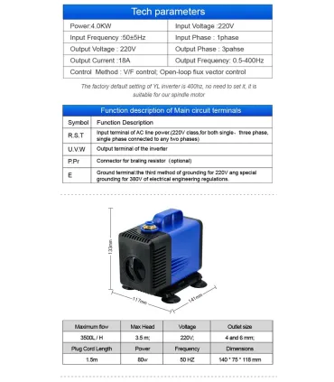Kit Spindle 1.5KW CNC 220VAC Refrigerado Por Agua
