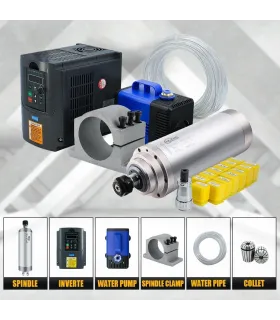 Kit Spindle 1.5KW CNC 110VAC Refrigerado Por Agua