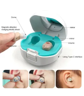 Mini Audifonos Amplificadores Para Sordos Recargable