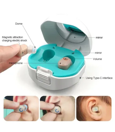 Mini Audifonos Amplificadores Para Sordos Recargable