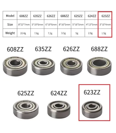 Rodamiento Balinera 8mm 623zz