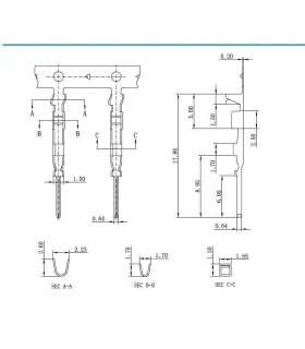 Terminal Macho Para Conector Dupont 2.54mm