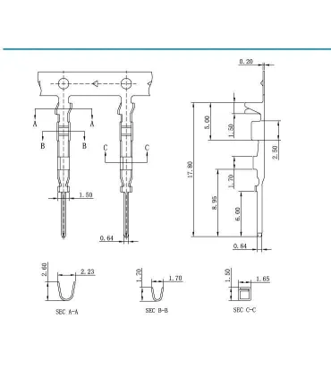 Terminal Macho Para Conector Dupont 2.54mm