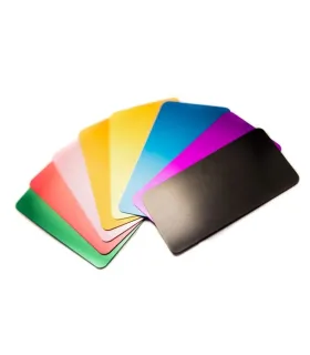 Tarjeta Lámina De Aluminio Colorida Para Marcado x 10
