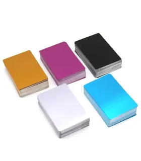 Tarjeta Lámina De Aluminio Colorida Para Marcado x 10