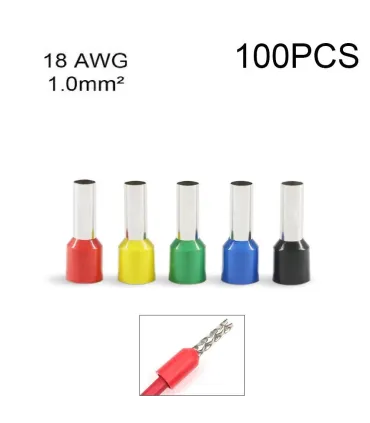 Conector Terminal Eléctrico 18 AWG x 100 unidades