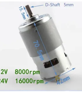 Motor DC 795 - RS795  Para CNC Mandril 16.000RPM