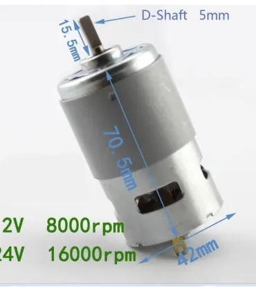 Motor DC 795 - RS795  Para CNC Mandril 16.000RPM