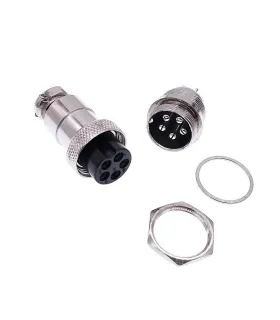 Conector Aviación Socket Plug GX20 - 5 Pines
