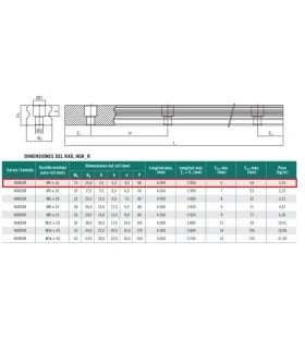Guía Tipo Hiwin Hgr15 X 300mm + Rodamiento Hgh15ca