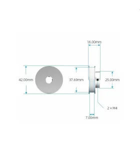 Polea Correa Gt2 60 Dientes Eje 6mm Aluminio Ancho 6mm