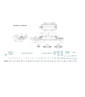 Rodamiento Lineal HGW15CA Para Guía Lineal HGR15