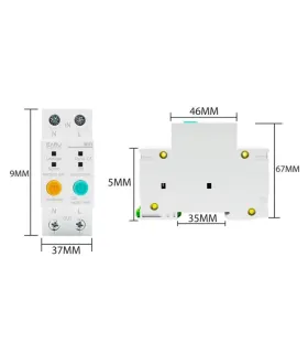 Interruptor Medidor De Energía Wifi 63a - 2 Fases - Ewelink