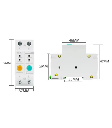 Interruptor Medidor De Energía Wifi 63a - 2 Fases - Ewelink