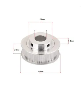 Polea Correa Gt2 60 Dientes Eje 14mm Aluminio Ancho 10mm