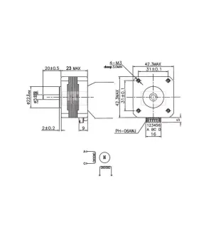 Motor Paso a Paso Nema 17 17HS4023 42*42*23mm