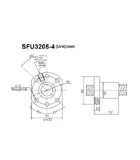 Tuerca Para Tornillo Bola Recirculante SFU3205