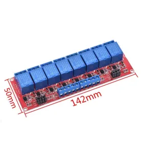 Modulo Rele 8 Canales 12v Optoacoplado Low/high Level