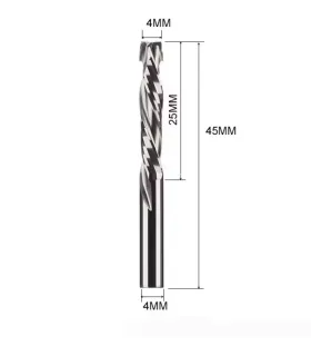 Fresa Compresion Espiral Up Down Cut Para Madera 4mm