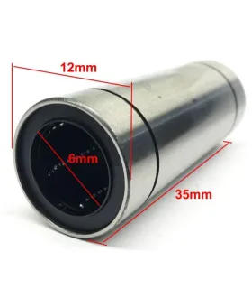 Rodamiento Lineal LM6LUU Para Eje Diametro 6mm
