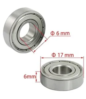 Rodamiento Balinera 606zz Para Eje 6mm