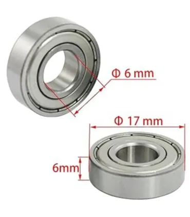 Rodamiento Balinera 606zz Para Eje 6mm