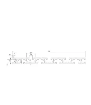 Perfil Estructural de Aluminio 15180 x 1500mm