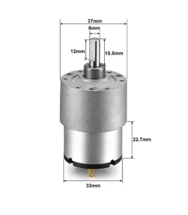 Motor DC Motorreductor JGB37-520 107Rpm