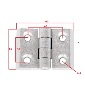 Bisagra Metálica Para Perfil De Aluminio 3838 - 4040