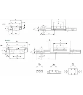 Rodamiento Lineal MGW15C Para Riel MGWR15