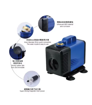 Bomba De Agua 75w IPX8 3200L/H 110VAC Para Spindle CNC