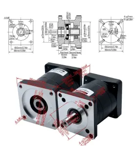 Caja Reductora Motor Nema 34 PX86 10:1
