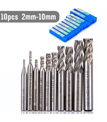 Broca Fresa De Metal 1.5 - 10mm - Cnc - Router X - Merkatronix