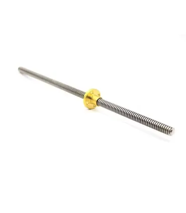 Varilla Trapezoidal T10 10mm 4 Hilos X 1000mm + Tuerca