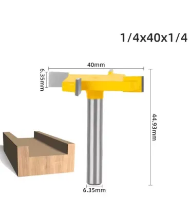 Fresa De Desbaste Rebaje Ranurado T Para Madera 1/4