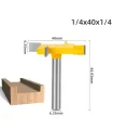 Fresa De Desbaste Rebaje Ranurado T Para Madera 1/4