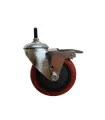 Rueda Rodachina 4" Con Freno Tornillo 8mm 60Kg
