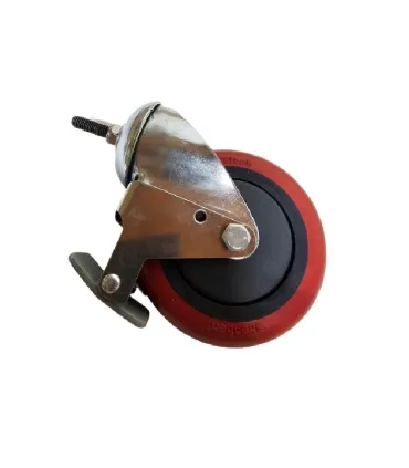 Rueda Rodachina 4" Con Freno Tornillo 8mm 60Kg