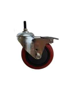 Rueda Rodachina 4" Con Freno Tornillo 8mm 60Kg