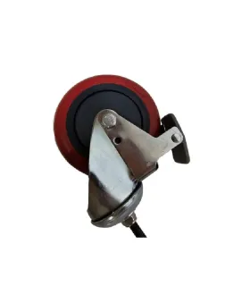 Rueda Rodachina 4" Con Freno Tornillo 8mm 60Kg